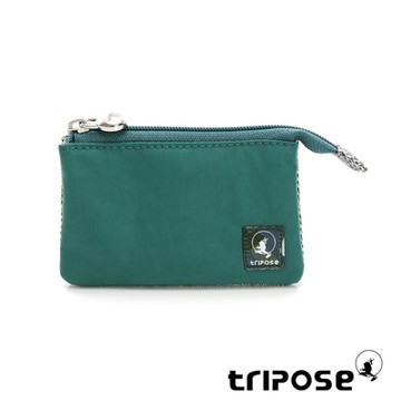 tripose 漫遊系列岩紋簡約微旅萬用零錢包 森林綠
