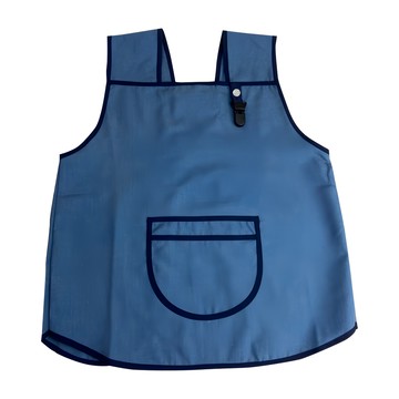 優選牛仔經典輕便圍兜 Set - 深藍滾邊 (含手帕夾) - 8號  台灣製  1件