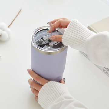 【UDiLiFE】樂司夠飲不鏽鋼珍奶杯香芋紫850ml 大口徑 隨行杯  珍奶杯 水壺 手搖杯 汽車杯 陶瓷保溫杯 冰霸