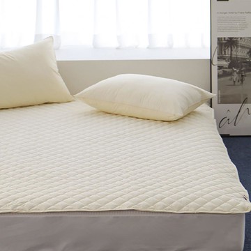 BasicTone 經典高密度純棉80支加大尺寸鬆緊帶固定式床墊  床墊Q(160*205cm)  乳白色