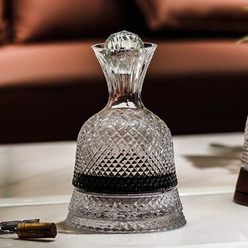 創意旋轉紅酒醒酒器水晶玻璃家用輕奢高檔不倒翁紅葡萄酒醒酒壺