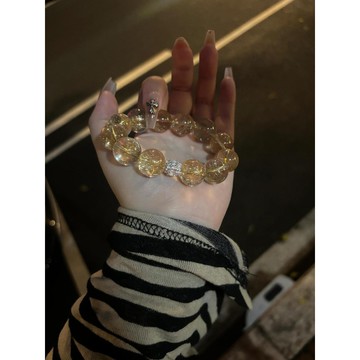 水晶手鍊 小眾設計感新款水晶手串女串珠招財水晶輕奢小清新時尚ins風手鏈