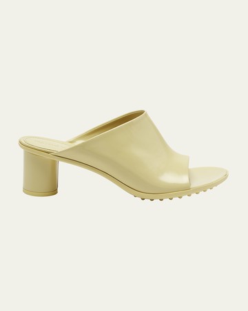 Atomic Leather Cylinder-Heel Mules
