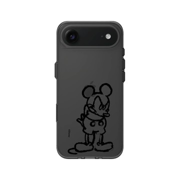 iPhone Air Clear (相機按鈕) 酷墨灰 - 迪士尼-米奇 Mickey - 黑標款-米奇蠟筆風格