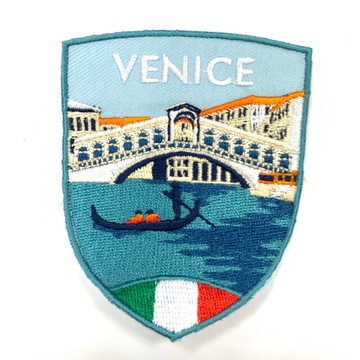 義大利 威尼斯 水都 背膠刺繡布章 打卡地標 貼布 布標 燙貼 徽章 肩章 識別章 背包貼【領券滿額再折千12/31止】
