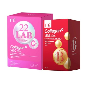 【m2美度｜APP限定】超能膠原B群糖衣錠(60錠/盒)+超能膠原C粉(30入/盒) -限購1組