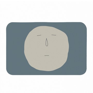 【怪獸】日竹門 30秒瞬吸 軟式珪藻土吸水地墊 躺平系列 (58x38cm) -無言藍