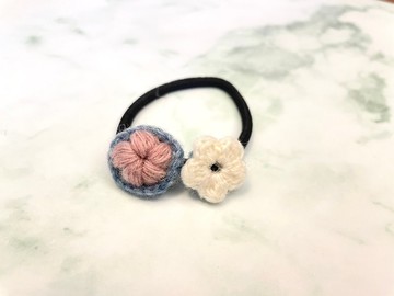 泡芙花卉立體花花頭飾髮圈