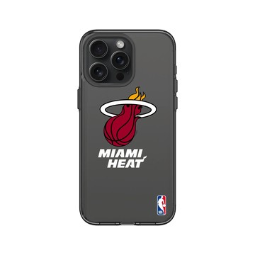 iPhone 15 Pro Max Clear 酷墨灰 - NBA - Logo-邁阿密熱火 Miami Heat - Light