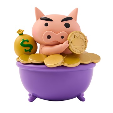 Shinchan 蠟筆小新 閃亮亮 肥嘟嘟左衛門 可愛造型模型玩具  1個