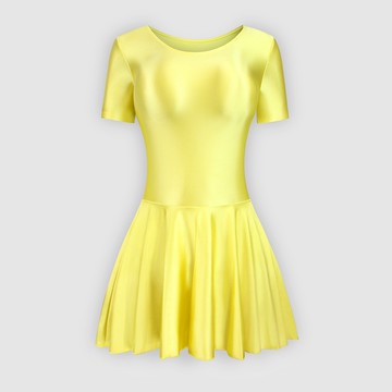 ParrotFashion絲滑連體緊身芭蕾舞裙練功裙運動瑜伽短袖形體裙