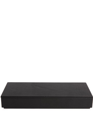 Michael Verheyden - grained-effect pen box - unisex - Calf Leather - One Size - Black