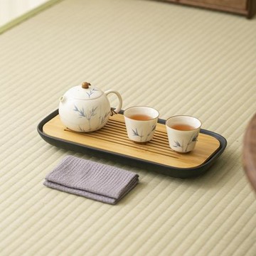 草木灰純手繪君竹陶瓷茶具茶壺茶杯家用簡約功夫2024新款批發
