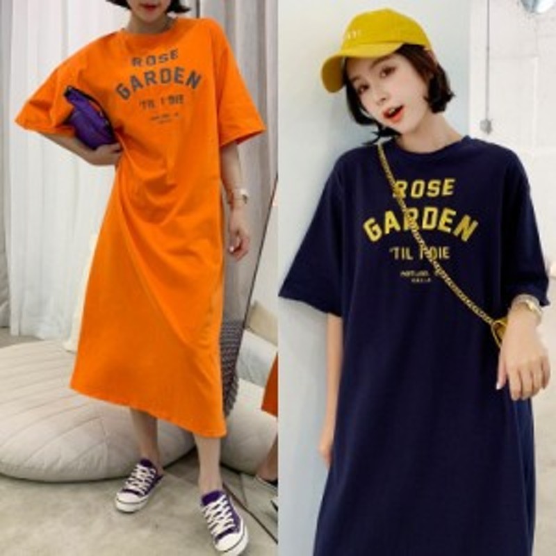 ビッグTシャツ大きいサイズ ロングTシャツワンピース レディース