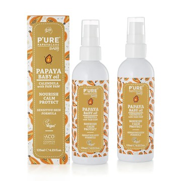 【澳洲Pure Papayacare】木瓜嬰兒油含金盞花(買一送一 125ml/瓶)