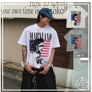 【MKST.STUDIO】韓系 Boxy寬短版國旗TEE 印花短袖 短版 Boxy短袖 男生短袖 韓系服飾 韓國男裝