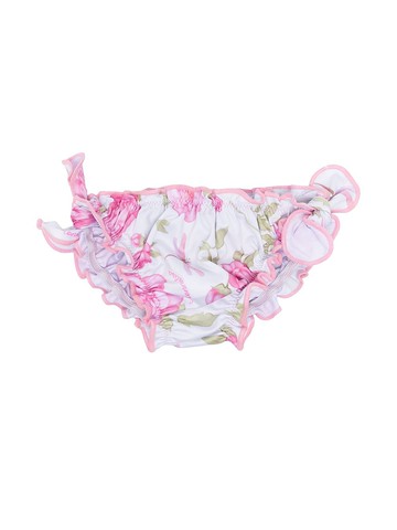 Monnalisa - ruffled bikini bottoms - kids - Spandex/Elastane/Spandex/Elastane/Polyester/Polyester - 9 - Pink