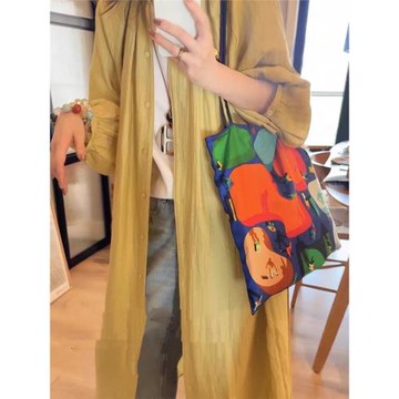 2025特夏新 DU家日常輕便敲實用印花馬家絲巾包托特單肩包女