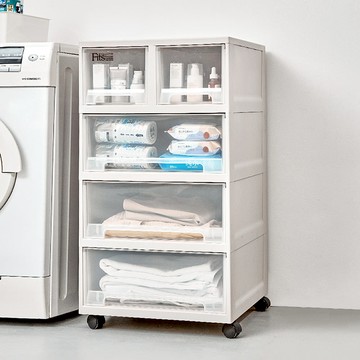 Fits 45面寬抽屜收納櫃附輪(3低抽) 單一規格