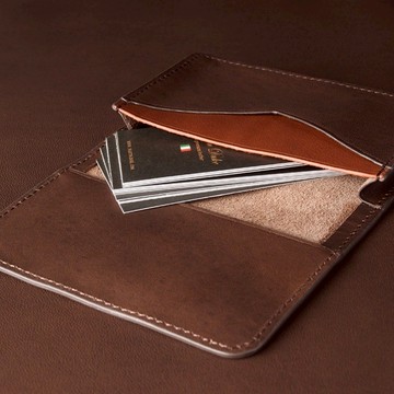 真皮名片包 咖啡色