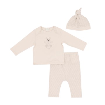 FENDI Kids 米色套組-上衣褲子帽子