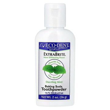 Eco-Dent, ExtraBrite®，小蘇打牙粉，無氟，激爽薄荷味，2 盎司（56 克）