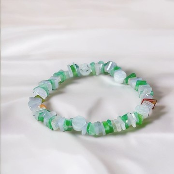 冰種多彩翡翠隨形手鍊 | 天然緬甸玉翡翠A貨 | 送禮