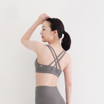 【Mukasa】LISSOM 交叉美背運動內衣 - 太空灰 - MUK-22001-多尺寸可選_廠商直送