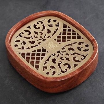 免運 超低價 可開票 神雕花梨木干泡盤家用實木小號茶盤小型一人儲水式茶臺簡約壺承 快速發貨