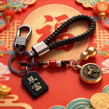 桃園出貨✨2026新款鑰匙扣黃銅葫蘆轉轉汽車鑰匙鏈女高檔復古風父親禮物掛件