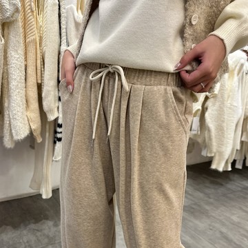 親膚休閒寬褲-杏【KT201743】