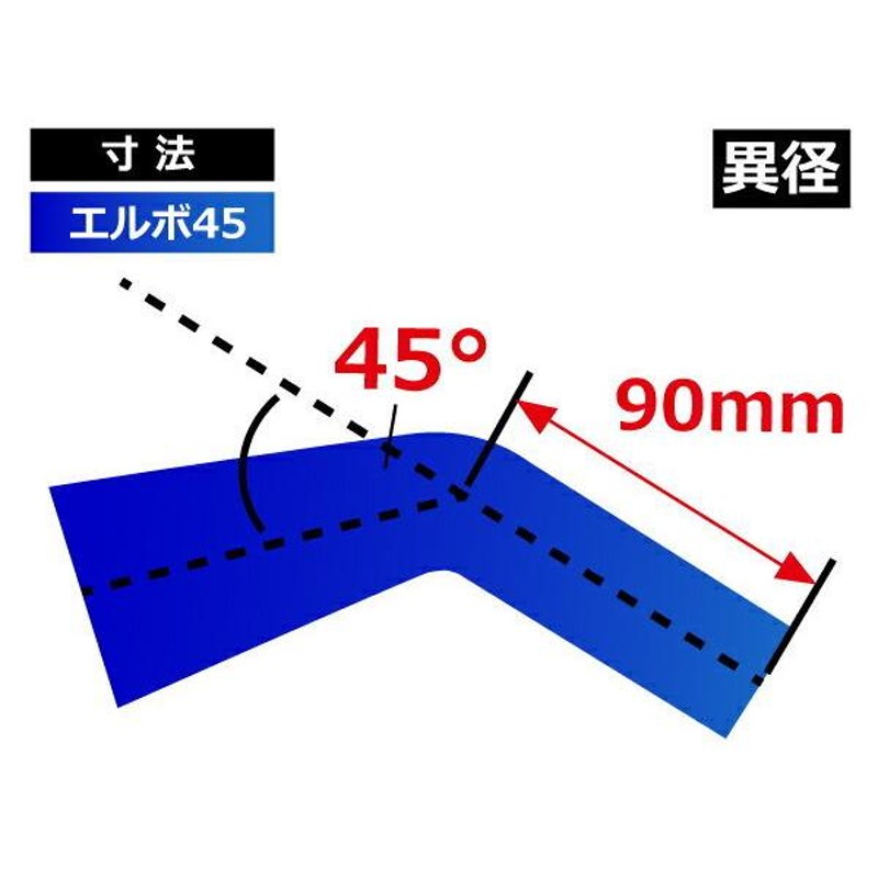 TOYOKING 高強度 シリコン製 継手 エルボ 90度 同径 内径Φ102mm 青色 片足長さ90mm ロゴマーク無し 汎用品 ブランド品専門の  - エンジン、過給器、冷却、燃料系パーツ