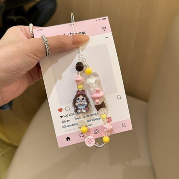 免運🎀哭娃吊飾 Crybaby 鑰匙圈 包包掛件 手機殼 卡套 卡通可愛哭娃公仔手機鏈串珠ccd相機耳機掛繩飾品新款鏈