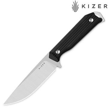 Kizer Begleiter Fix 黑G10柄銀刃直刀 1045MD2