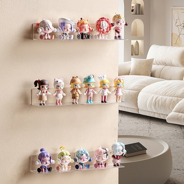 隔日到貨🔥泡泡瑪特展示架 手辦收納架 公仔收納 亞克力收納 透明陳列架 公仔展示架 壁掛展示架 萌粒展示架 墻上置物架