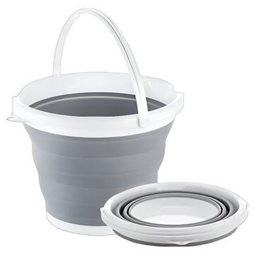 摺疊水桶 小 3升 2入  灰色  1組