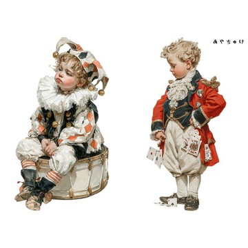 【6 月新品】08-136-0140 人物貼紙 馬戲團．復古風格