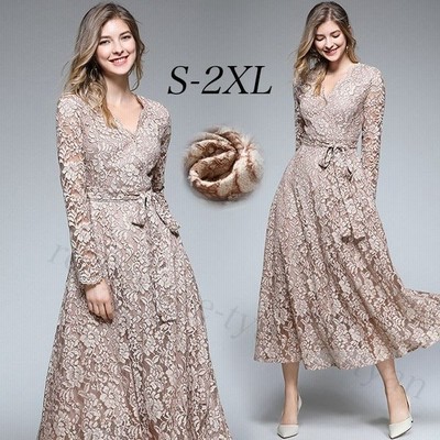 パーティドレス 結婚式 披露宴 Aライン ロングワンピース レディース 二次会ドレス 長袖 上品 発表会 演奏会 ギフト入園式 卒園式 レースワンピース 通販 Lineポイント最大get Lineショッピング