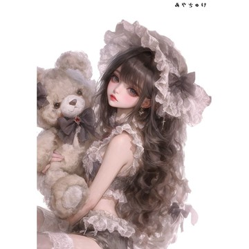 【3 月新品 2】07-095-0030 人物貼紙 動物與女孩蕾絲