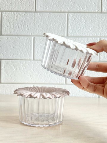 日本製 非洲菊造型小物收納罐 收納盒 點心罐 文具盒 配件盒＊夏日微風＊