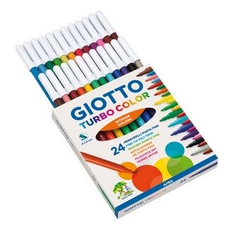 【義大利 GIOTTO】417000  可洗式兒童隨身彩色筆 細 24色/盒【APP滿額下單10%點數(單一帳號最高5000點)】1/31止