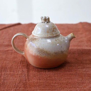 春芽2 柴燒陶手捏茶壺