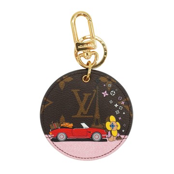 Louis Vuitton 展示品 Vivienne 聖誕印花帆布鑰匙圈/吊飾(M68651-咖)