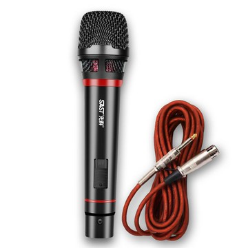 先科ok-65有線話筒麥克風U段調頻家用廣場舞音響話筒功放麥克風【宜家良品百貨】