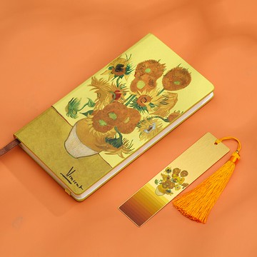 世界名畫金屬書簽精致梵高向日葵禮物紀念品牛年新年古典中國風學生用簡約創意文創產品精美博物院小禮品定制