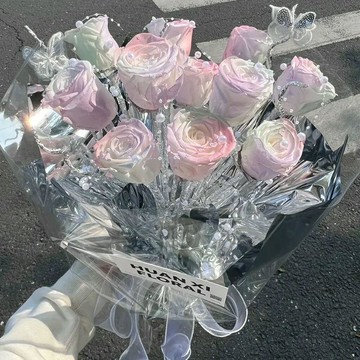 🎈生活好物🎈人魚姬玫瑰花束永生花成品花束中高考生日禮物女友畢業季520禮物