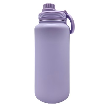 新款手機磁吸支架戶外水壺-香芋紫色 1L 304不鏽鋼內膽 方便使用  1個