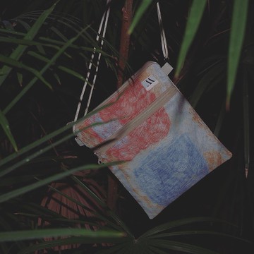 雙拉鍊斜背小包