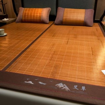 涼席竹席冰絲席雙面可折疊夏季天然藤席雙人宿舍單人空調草席子