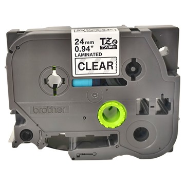 兄弟牌 護貝帶 TZe-151 24mm  透明底黑字